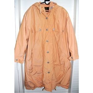 Women's Vintage Raincoat size medium Lined Puffy hooded jacket Tomboy Korea